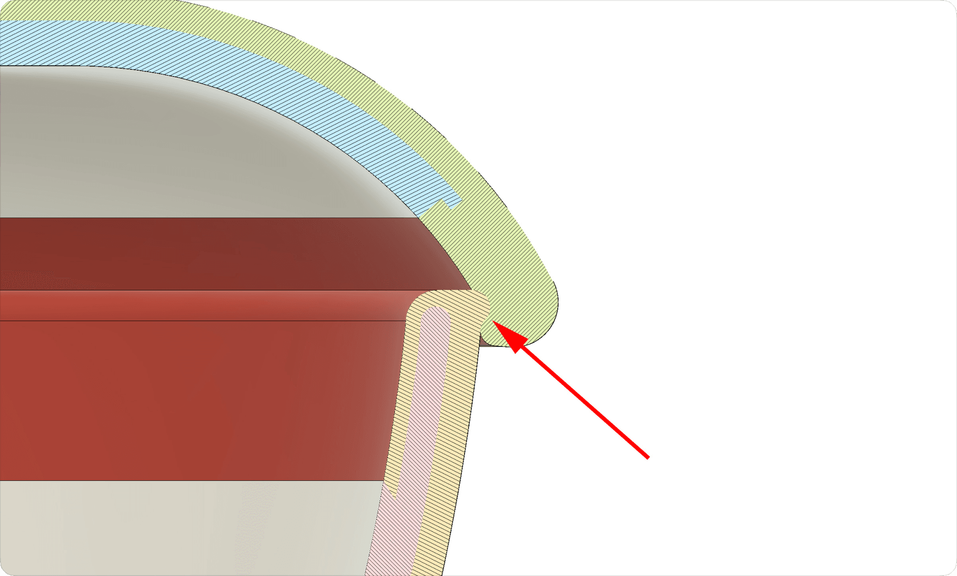 CAD of lock-and-key mechanism